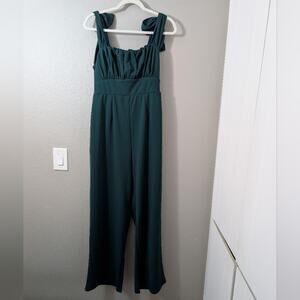 Audrey Parks + Francesca's Jumpsuit Emerald Green